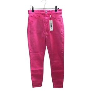 L'Agence Hot Pink Jeans Size 26 Women's Rose Margot Skinny Coated NEW